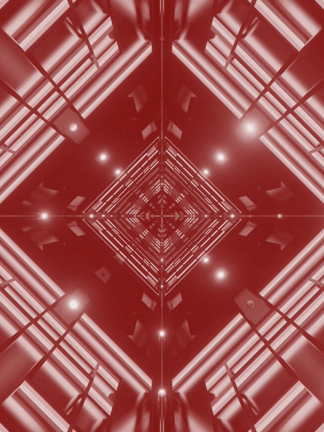 Rooi Neon Tonnel Diamant Vorteks VJLoops 3:4 iPad Portret 60fps Skermbeskermer