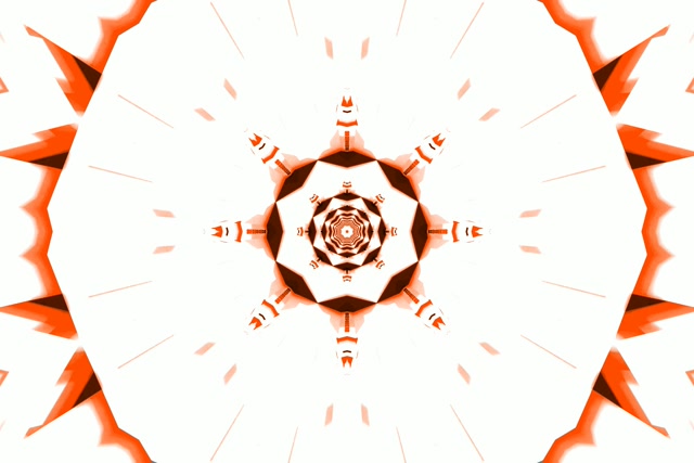 Rooi Kaleidoskoop Neon Tonnel 3:2 Surface 60fps Skermbeskermer VJLoops