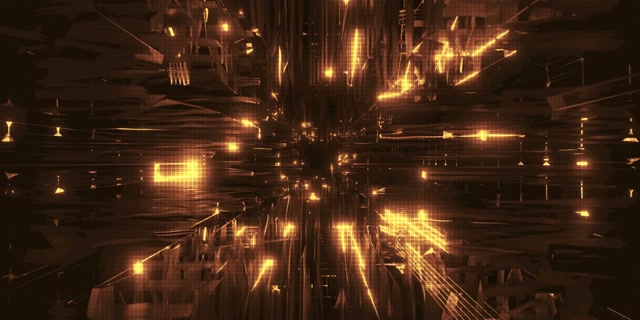 Golden Light Speed Neon Tunnel VJ Loop 2:1 Univisium 60fps Screensaver