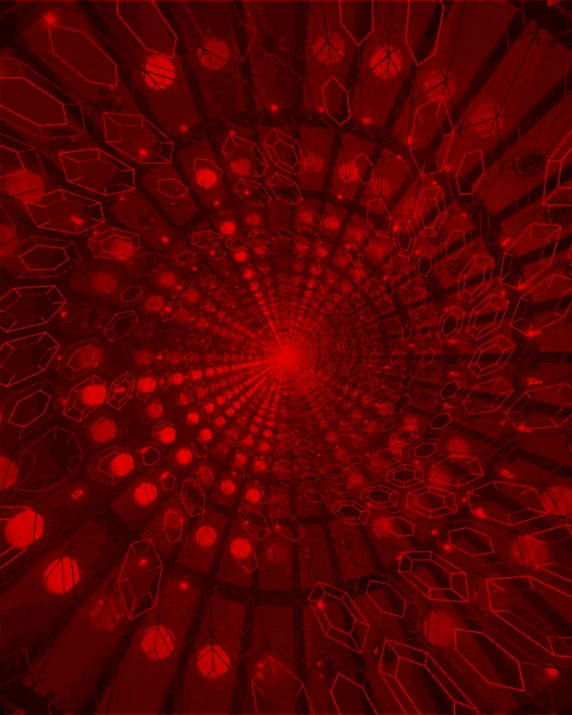 Rooi Kristal Werwelwind Neon Tonnel VJLoops 4:5 Instagram 60fps Skermbespaarder