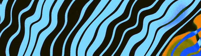 Neon Tonnel Golvende Strepe Blou Oranje 32:9 Ultrawyd 60fps Skermbewaarder VJ Loop