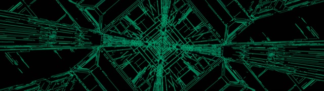 Neon Tonnel Groen Diamant Rooster VJLoops 32:9 Super Ultrawyd 60fps Skermbeskermer