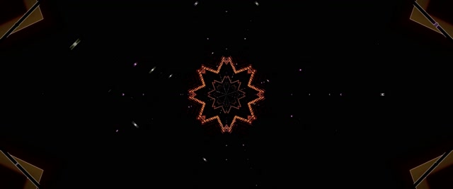 Neon Tonnel Kaleidoskoop Ster VJLoops 2.39:1 Cinemascope 60fps Skermsaver