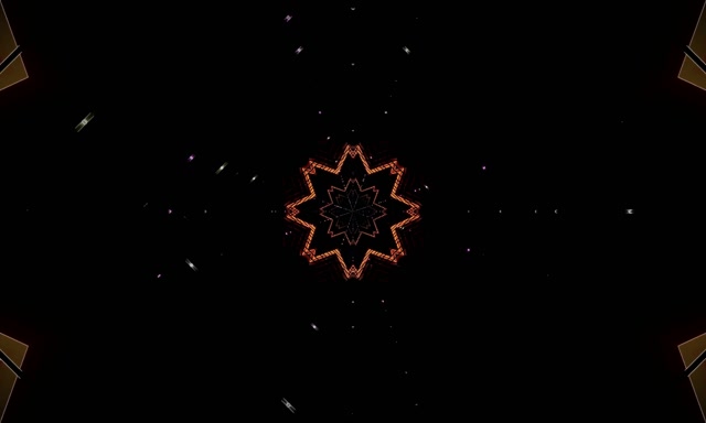 VJLoops Neon Tonnel Ster Kaleidoskoop Pers 5:3 wyd 60fps Skermbewaarder