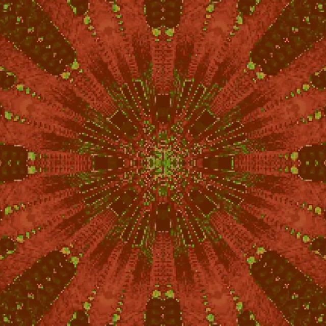 Neon Tonnel Rooi Fraktale Kaleidoskoop Bars VJLoops 1:1 Vierkant 60fps Skermbeskermer