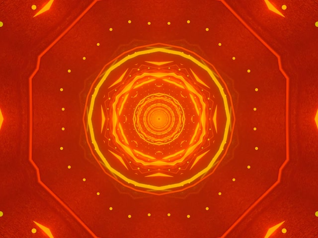 Neon Tonnel Vurige Dekagoon Werwel 4:3 Klassiek 60fps Skermbespaarder Vj Loop