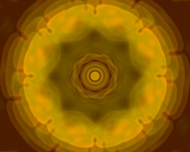 Concentric Golden Rings Neon Tunnel 5:4 Industrial 60fps VJ Loop Screensaver