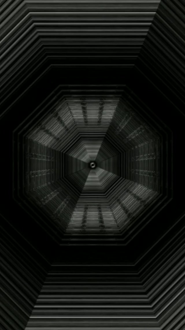 Neon Tunnel Octagonal Vortex 9:16 Reels 60fps VJ Loop Screensaver