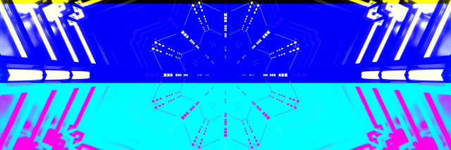 Neon Tunnel Kaleidoscope Vj Loop 3:1 Triple Wide 60fps Screensaver