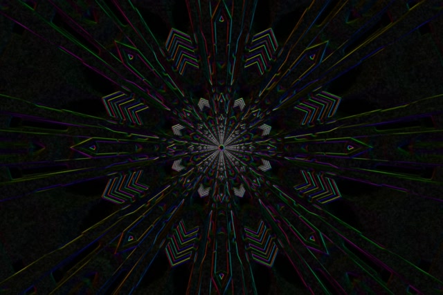 Fractal Kaleidoscope Neon Tunnel | VJ Loop 60fps 16:9 Screensaver