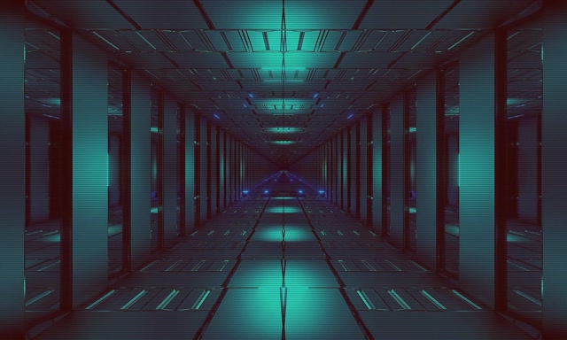 VJLoops نفق النيون أزرق أخضر شبكة 5:3 عريض 60fps شاشة التوقف