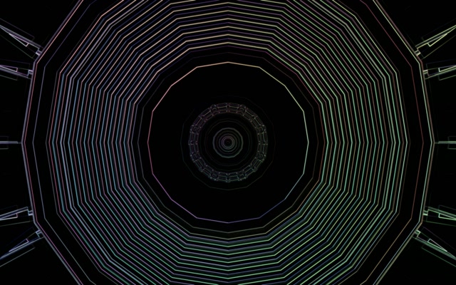 16:10 MacBook 60fps Screensaver | Neon Tunnel Octagonal Vortex Loop VJ Animation