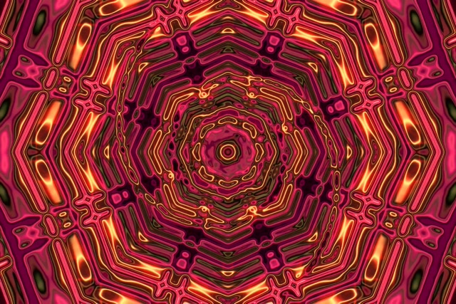 نفق نيون دوامة فراكتال ثمانية أضلاع VJ Loop 3:2 سطح 60fps شاشة التوقف