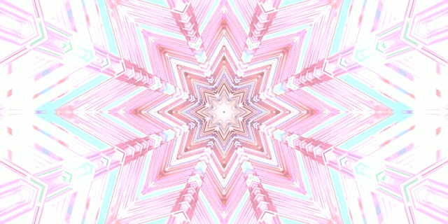 نفق النيون النجمة الوردية كاليدوسكوب Vj Loop 2:1 Univisium 60fps حافظة شاشة