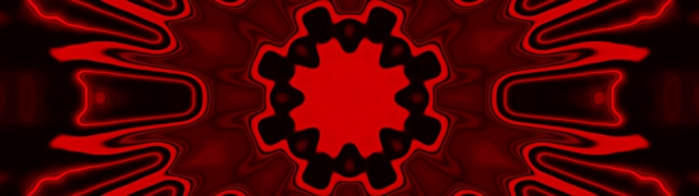 32:9 Superwide | 60fps Neon Tunnel Screensaver - Radiating Scarlet Geometric Vortex VJ Footage