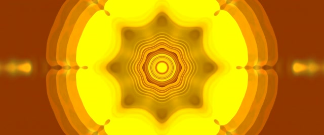 Pulsating Golden Star Neon Tunnel 2.39:1 Cinemascope 60fps VJ Loop Screensaver