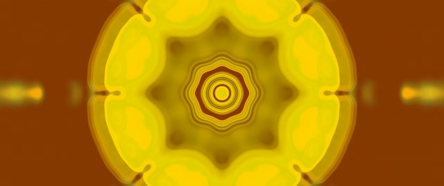 Pulsating Yellow Hexagon Neon Tunnel VJ Loop 2.39:1 Cinemascope 60fps Screensaver