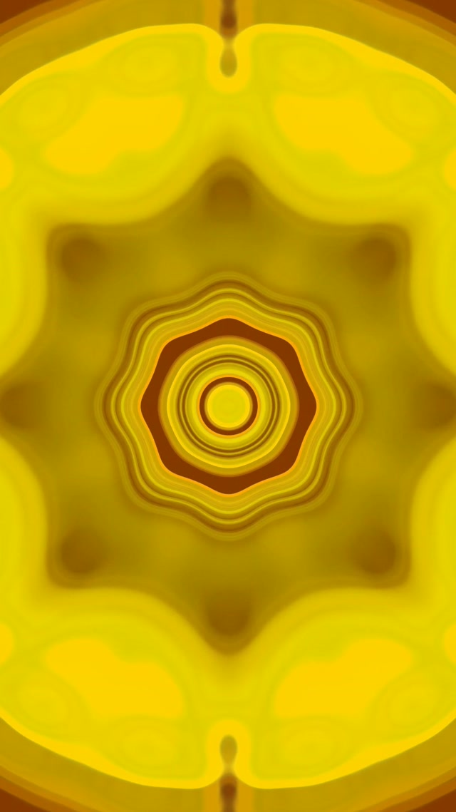 Concentric Yellow Neon Tunnel | 9:16 Reels 60fps Screensaver VJ Loop