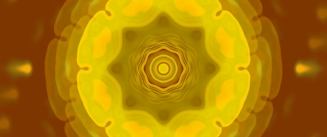 Golden Octagon Neon Tunnel VJ Loop 2.39:1 Cinemascope 60fps Screensaver