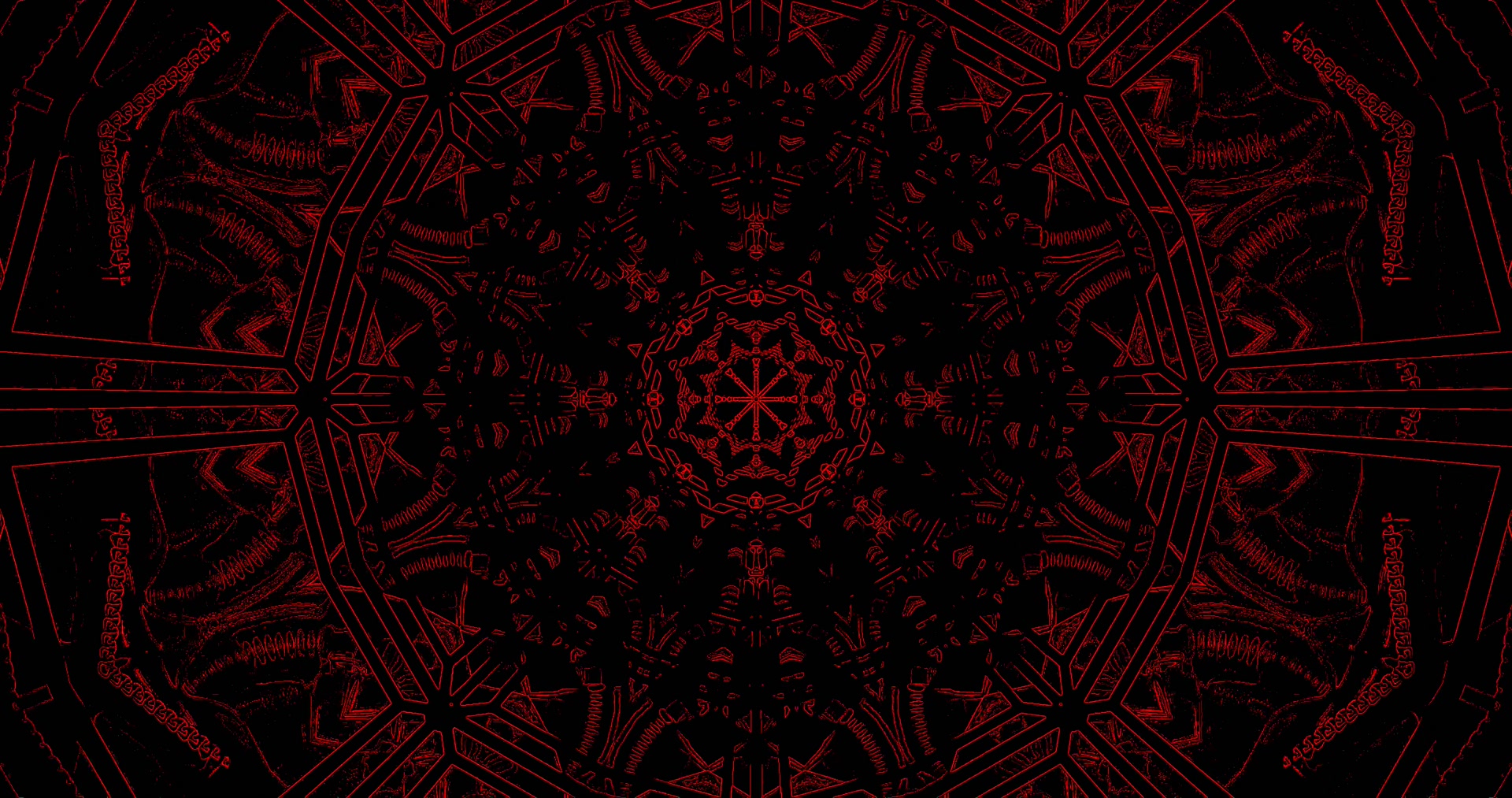 Deep Red Neon Tunnel VJ Animation 4K UHD 60FPS Screensaver Loop