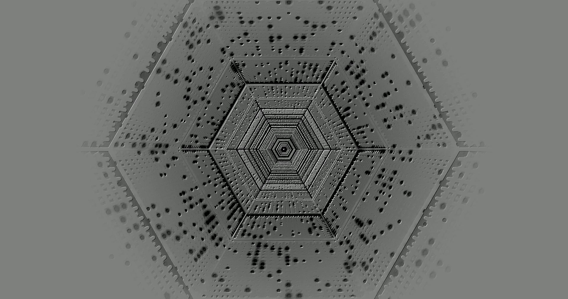 hexagonal نيون تونيل screensaver 4k uhd 60fps windows 11 VJ Loop رمادي geometric