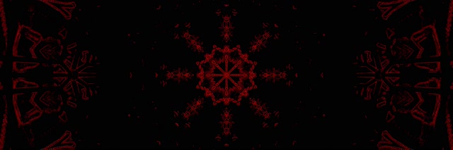 Red Kaleidoscope Neon Tunnel 3:1 Triple Wide 60fps VJ Loop Screensaver