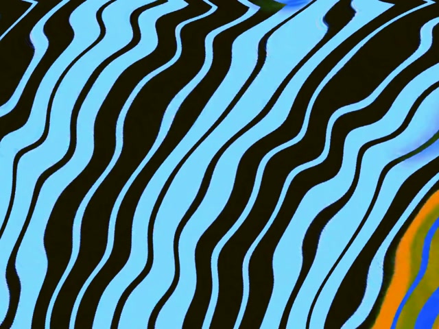 نفق نيون خطوط متموجة أزرق برتقالي 4:3 Classic 60fps حافظة شاشة VJ Loop