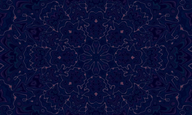 نفق النيون ماندالا كاليدوسكوب أزرق داكن VJ Loop 5:3 Wide 60fps Screensaver