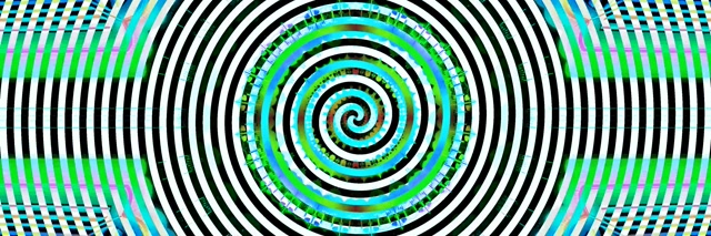 نفق نيون حلزونية أبيض أسود مخدرة VJ Loop 3:1 Triple Wide 60fps حافظة شاشة