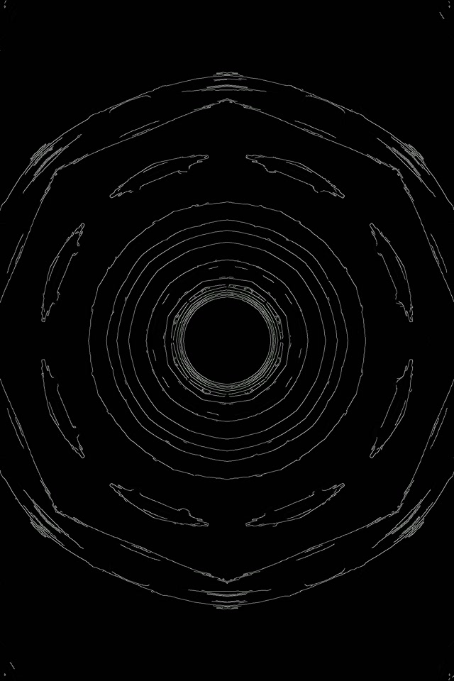 نفق نيون حلقات متحدة المركز VJ Loop 2:3 صورة عمودية 60fps شاشة توقف