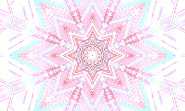 نفق النيون النجمة الوردية كاليدوسكوب VJ Loop 5:3 Wide 60fps حافظة شاشة