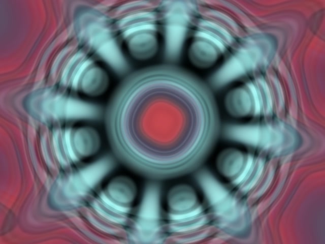 Pulsating Cyan Neon Tunnel 4:3 Classic 60fps VJ Loop Screensaver