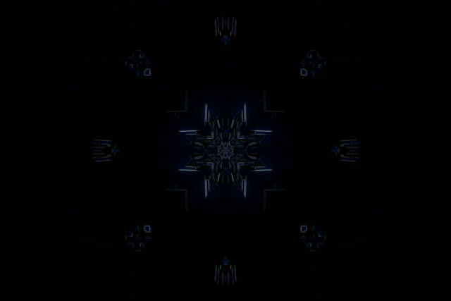 Blue Kaleidoscope Neon Tunnel | VJ Loop 60fps 3:2 Screensaver
