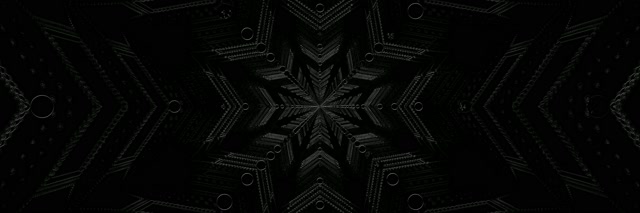 Neon Tunnel Dark Star Kaleidoscope Vj Loop 3:1 Triple Wide 60fps Screensaver