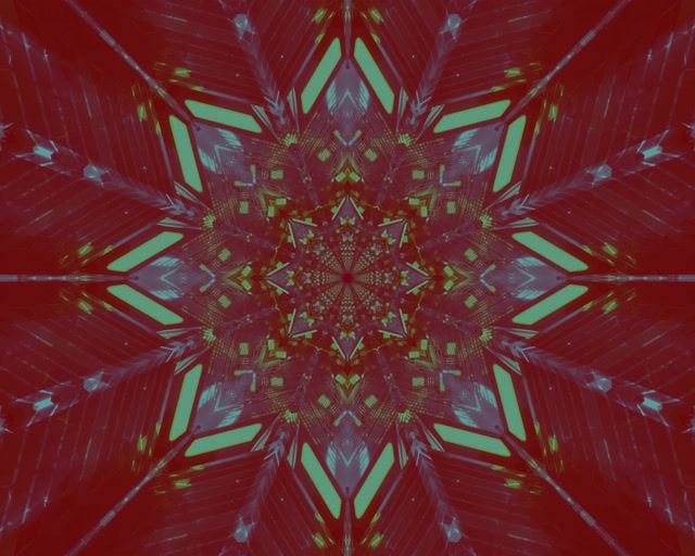 VJ Loop Neon Tunnel Kaleidoscope Zigzag Burst 5:4 Industrial 60fps Screensaver