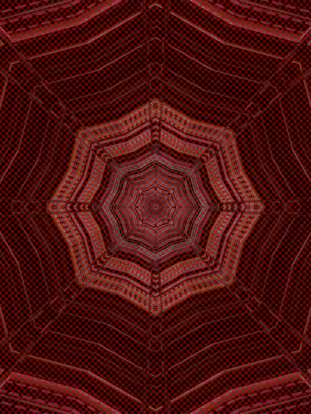 Червен Осмоъгълник Неонов Тунел VJ Loop 3:4 iPad Portrait 60fps Скрийнсейвър