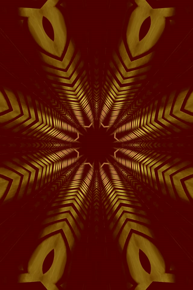 Gold Star Neon Tunnel VJ Loop 2:3 Photo Portrait 60fps Screensaver