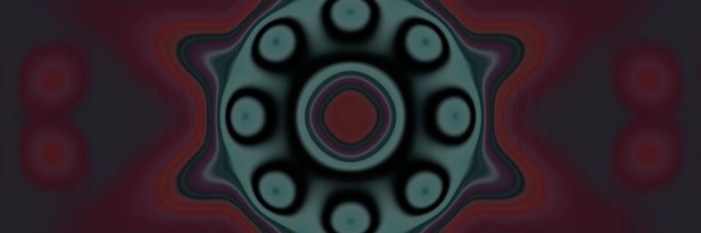 Pulsating Cyan Gear Neon Tunnel 3:1 Triple Wide 60fps VJ Loop Screensaver