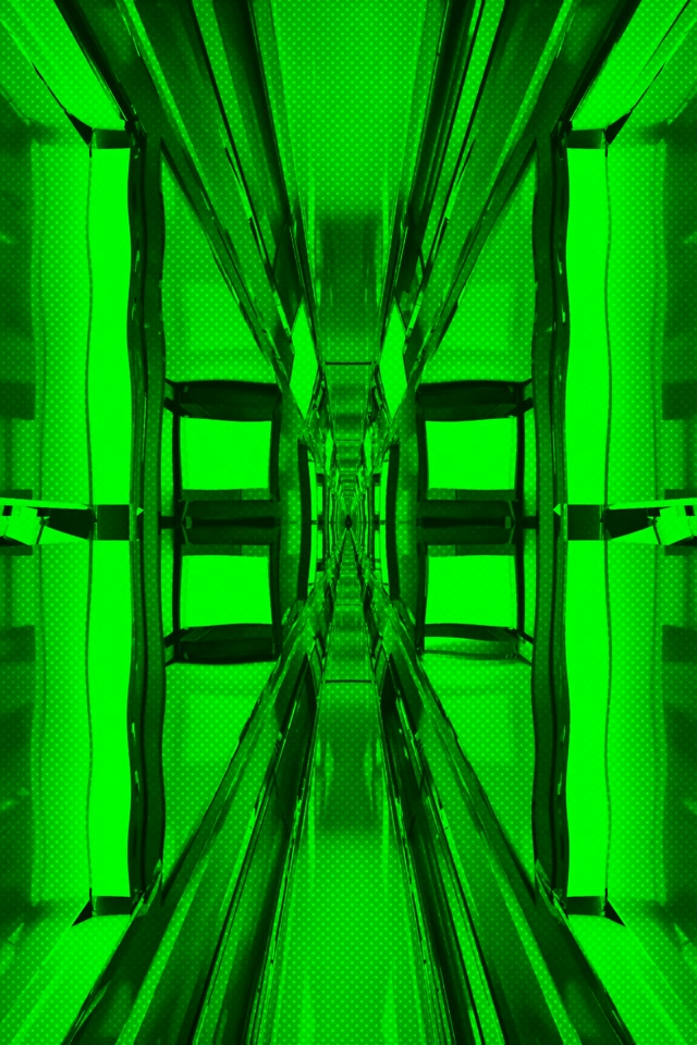 Neon Tunnel Symmetrical Corridor VJ Loop 2:3 Portrait 60fps Screensaver