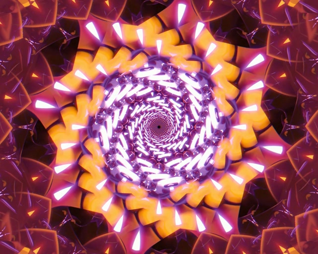 5:4 Industrial Neon Tunnel Spiraling Vortex VJ Loop 60fps Screensaver