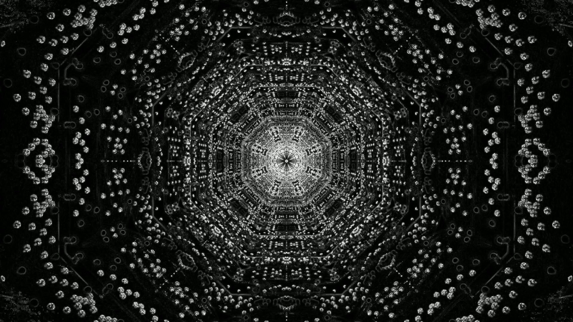 Túnel Neó Blanc Negre Estalvi de pantalla 4K UHD 60fps VJ Loop