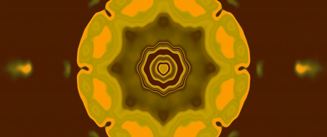 Túnel de Neó Mandala Estrella Taronja Marró 2.39:1 Cinemascope 60fps Protector de Pantalla Vj Loop