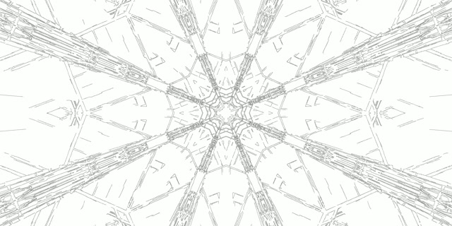 Túnel de Neó Explosió Estrella Fractal VJLoops 2:1 Univisium 60fps Protector de Pantalla