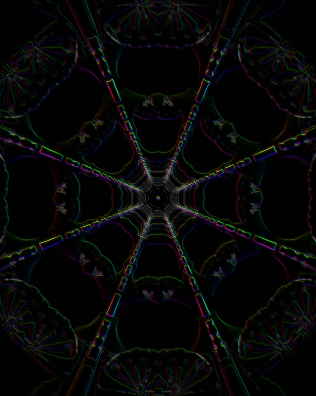 Neon Tunnel Kaleidoscope Vortex 4:5 Instagram 60fps Screensaver VJ Loop