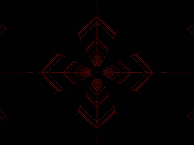 VJ Loop Túnel Neó Vermell Creu Fletxa 4:3 Clàssic 60fps Estalvi de pantalla