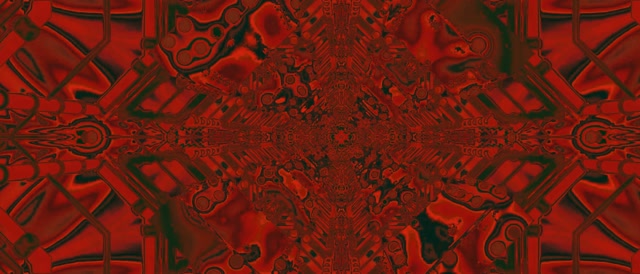 Fractal Vermell Caleidoscopi Túnel de Neó VJ Loop 21:9 Panoràmic 60fps Protector de Pantalla