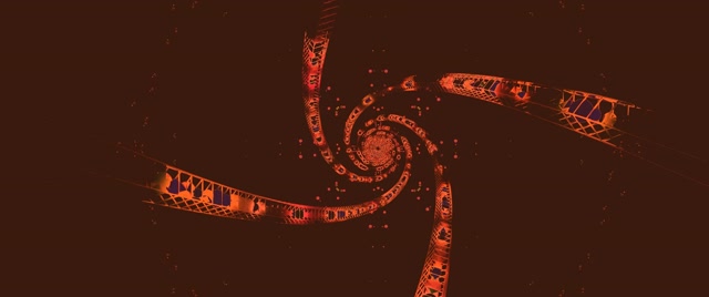 Túnel de Neó Vermell Espiral Vòrtex Estalviapantalles 2.39:1 Cinemascope 60fps VJ Loop