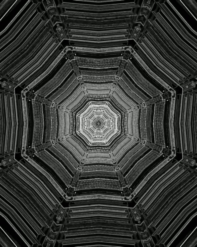 Neon Tunnel Octagon Vortex VJ Loop 4:5 Instagram 60fps Screensaver