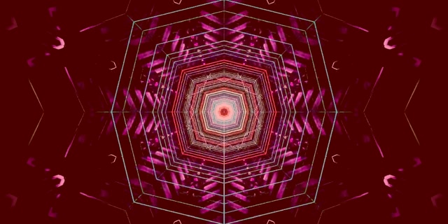 Túnel de Neó Vòrtex Caleidoscopi VJ Loop 2:1 Univisium 60fps Estalviapantalles