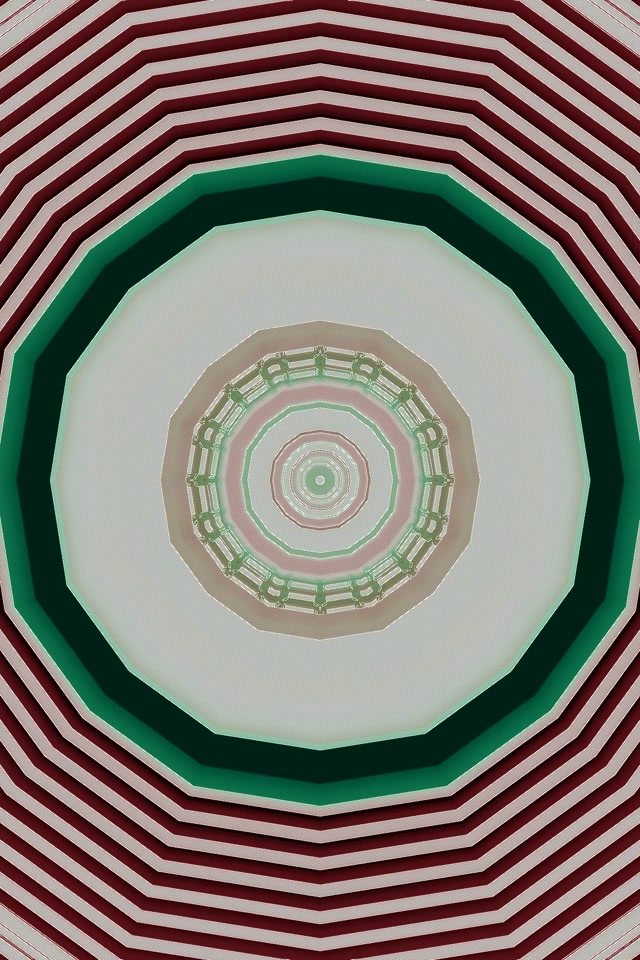 Túnel de Neó Vòrtex Octàgon Carmesí Verd 2:3 Retrat Fotogràfic 60fps Protector de Pantalla VJLoops